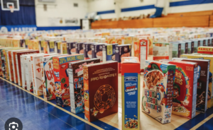 School-wide Cereal Box Domino Challenge